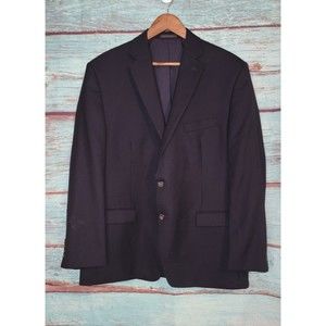 Lauren Ralph Lauren Wool Blazer Mens 44R Navy Blue Single Vent 2 Button